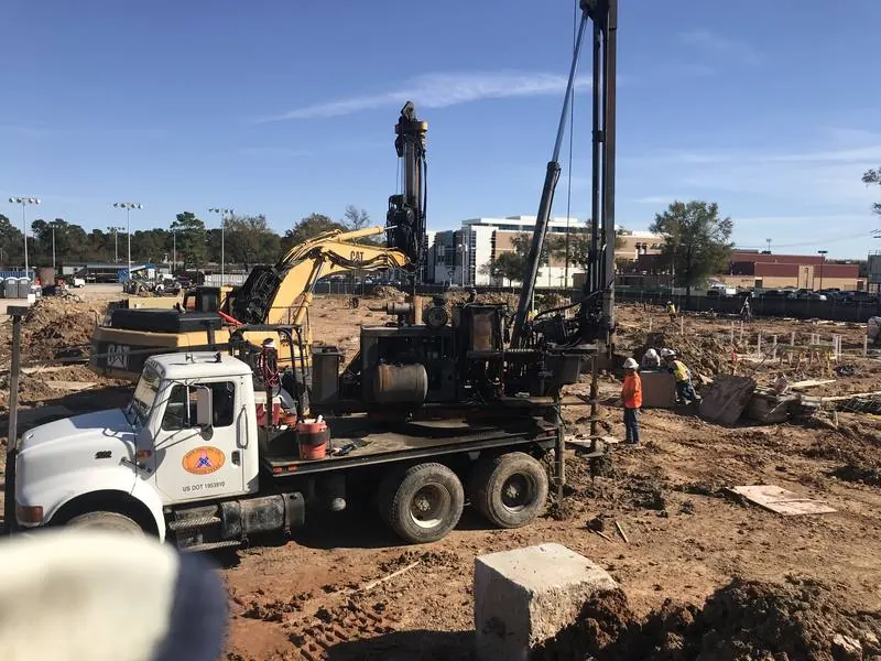 CMT technician overseeing geotechnical drilling and soil boring for foundation investigation in Phoenix, Arizona -- Citex CMT